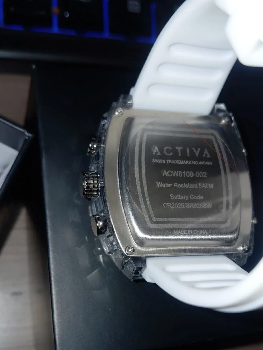 Ativa White and Clear Dual-Display Sport Watch ACW8109-002